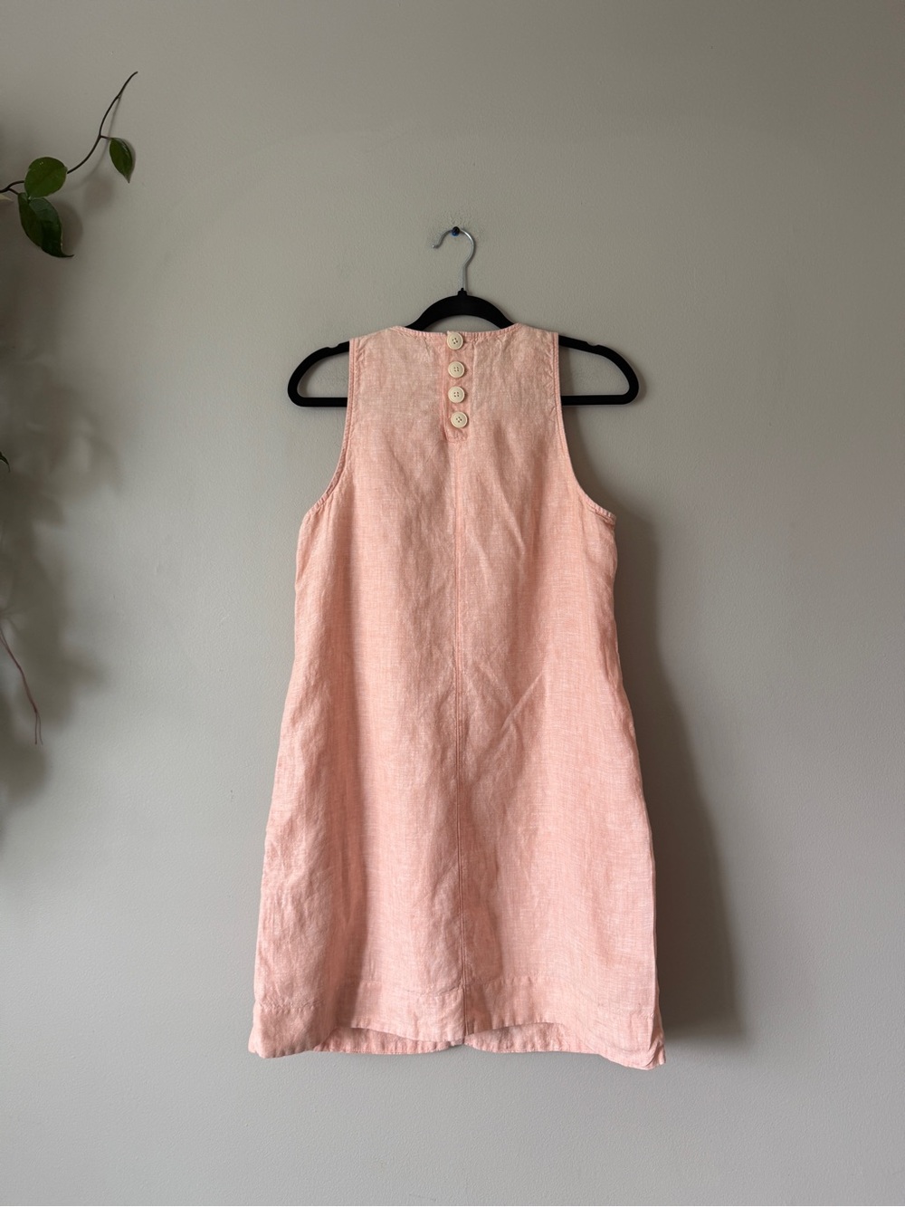J.Crew Button Back Linen Shift Dress Size Small Pale Guava - Picture 9 of 13
